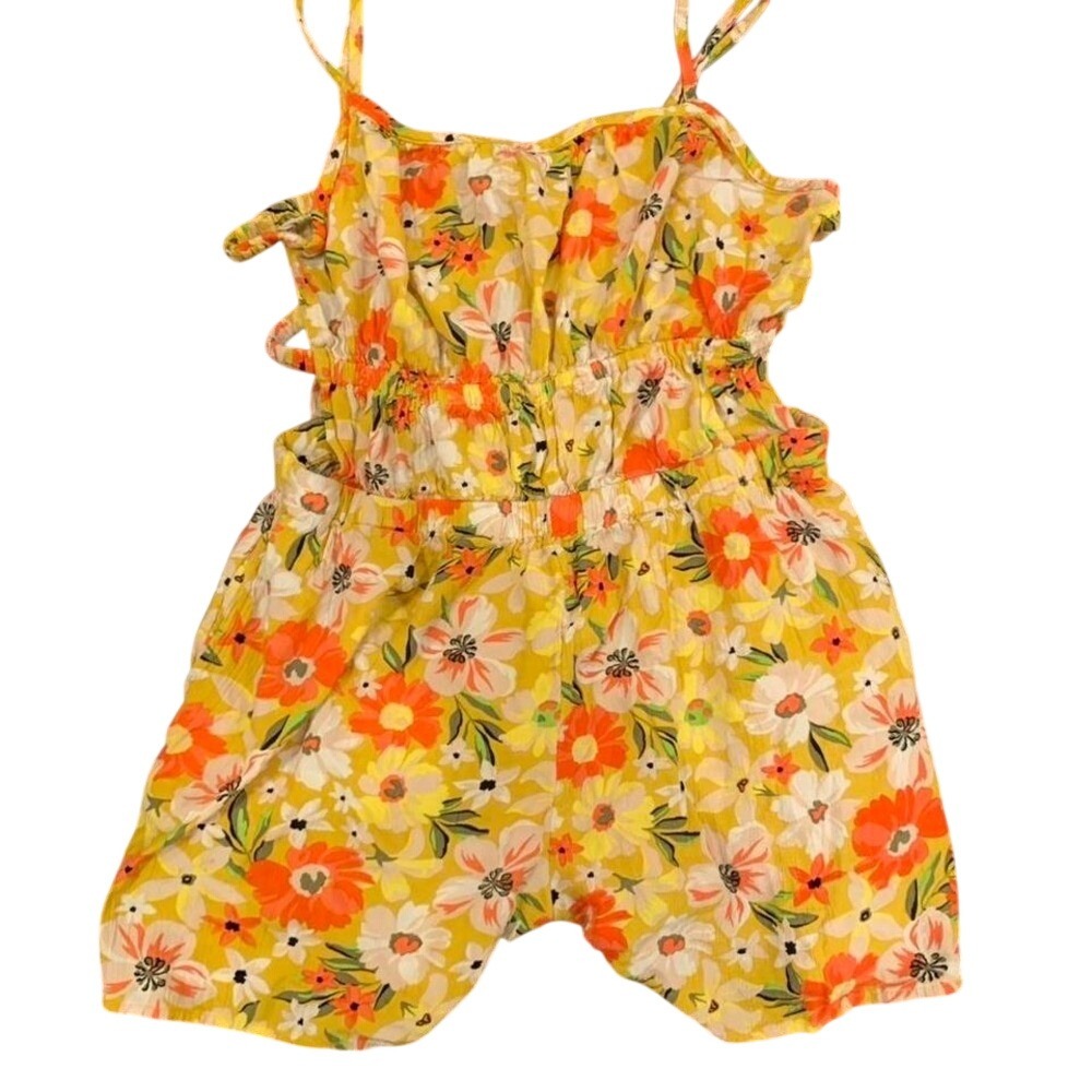 Sunset Floral Romper festival picnic cottagecore size Large beach coverup